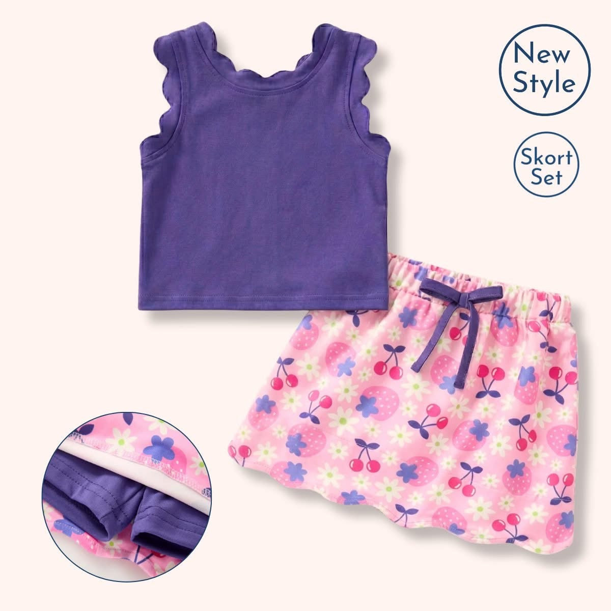 Cherry Berry Sweet Skirt Set