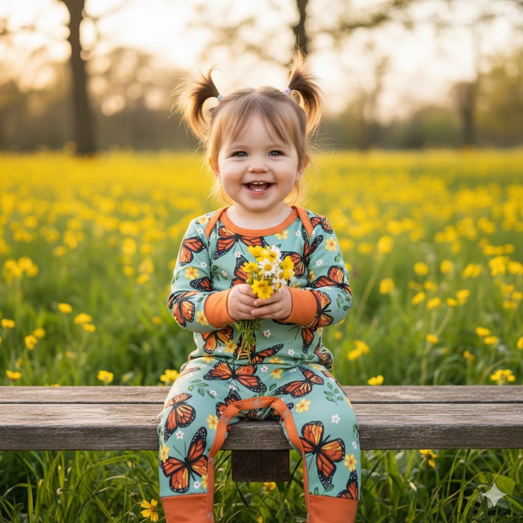 Monarch Meadow Romper